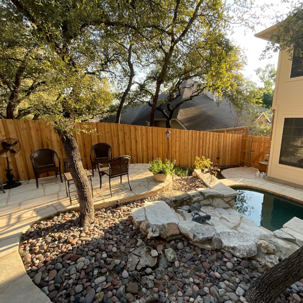 Vertical picket fence installation in Austin, TX — clean lines and classic design.
