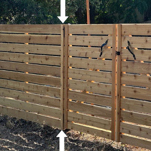 3.5" Horizontal Picket Fence built in Austin Texas