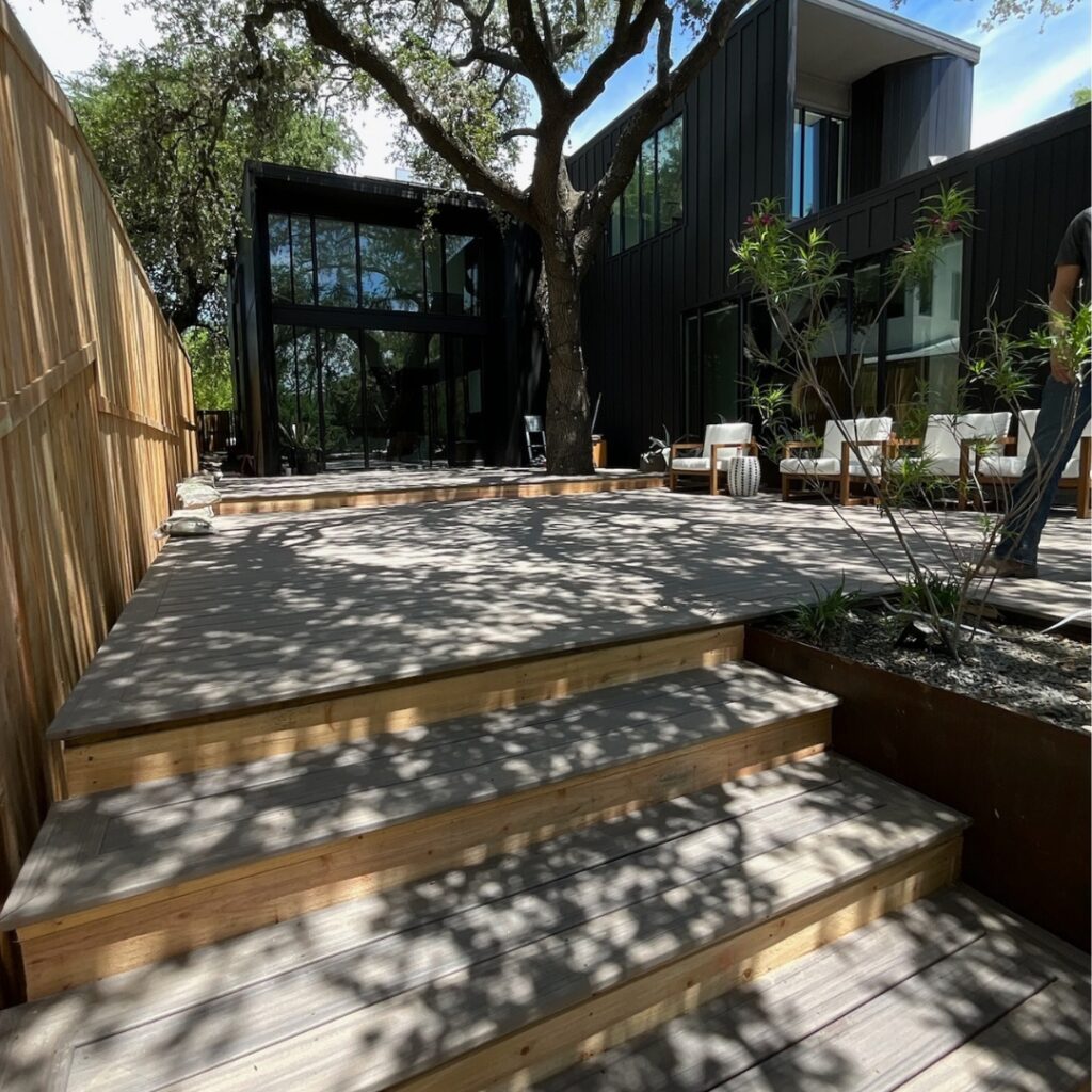 Outdoor deck built to enhance home value and style