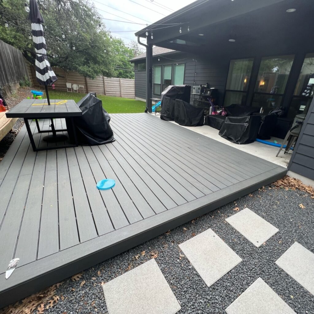 Residential deck providing added outdoor living space