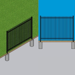 Picket Top, Picket Bottom Ornamental Fence in Austin, Texas
