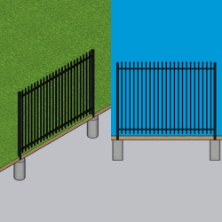 Pressed Point Picket Top Picket Bottom Ornamental Fence in Texas