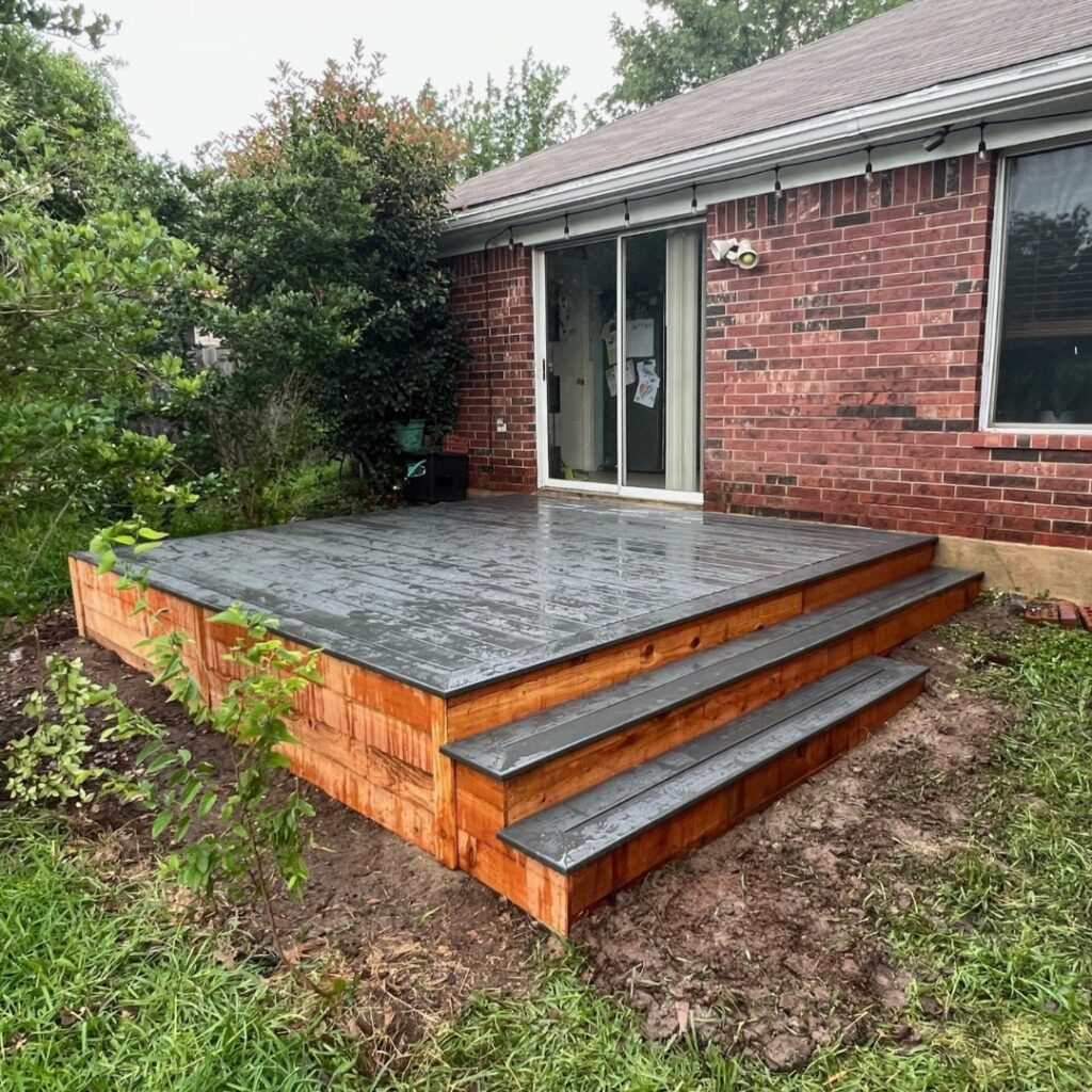 Modern outdoor deck designed for entertaining