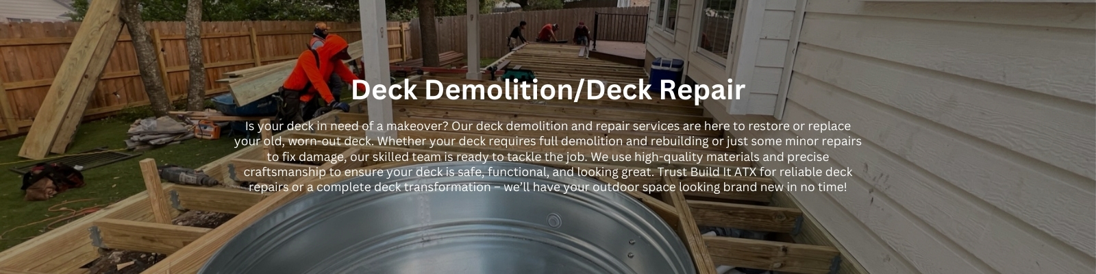 Deck demolitionDeck Repair
