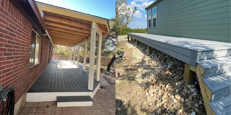 Attached deck built onto back of Austin, TX home