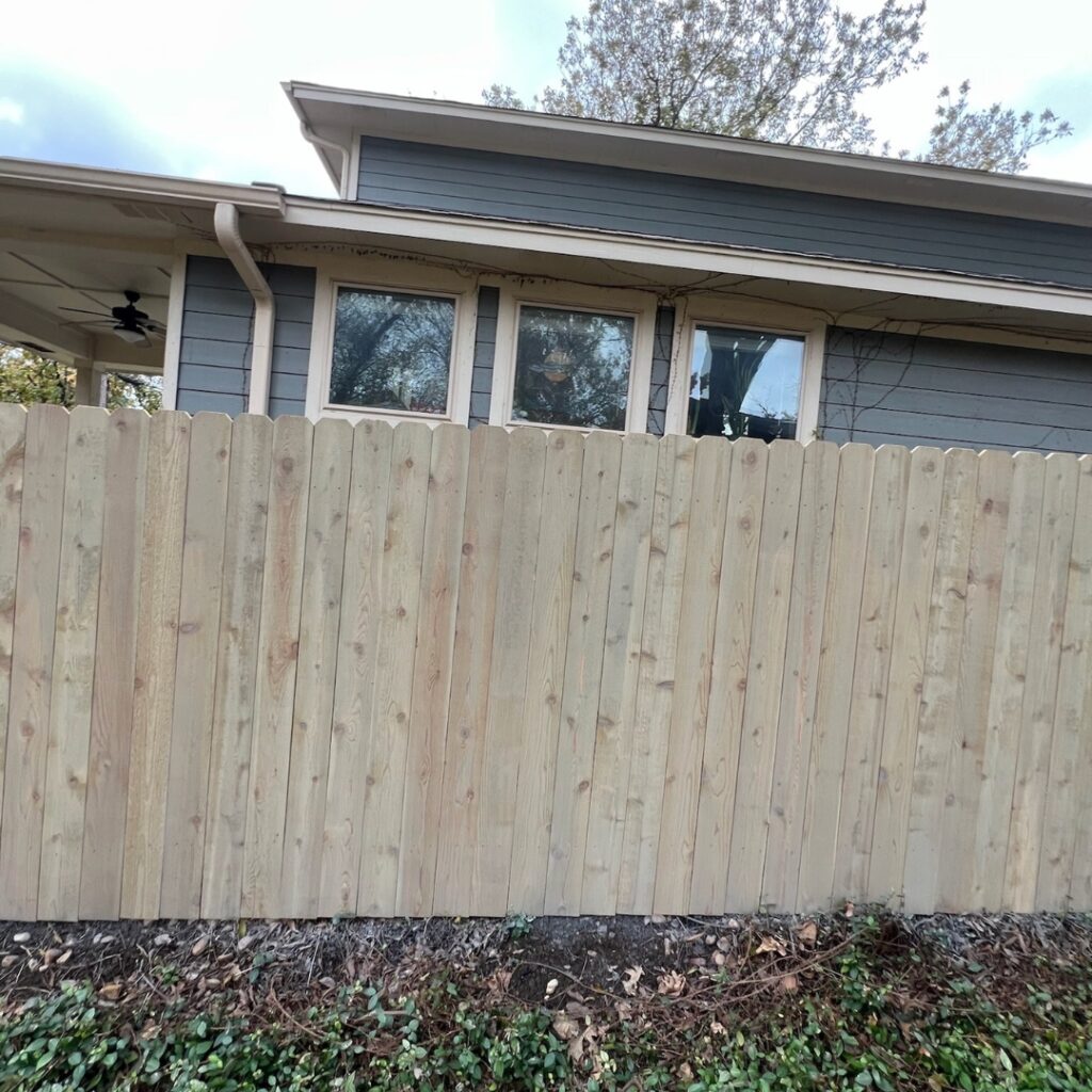 Fence grey staining