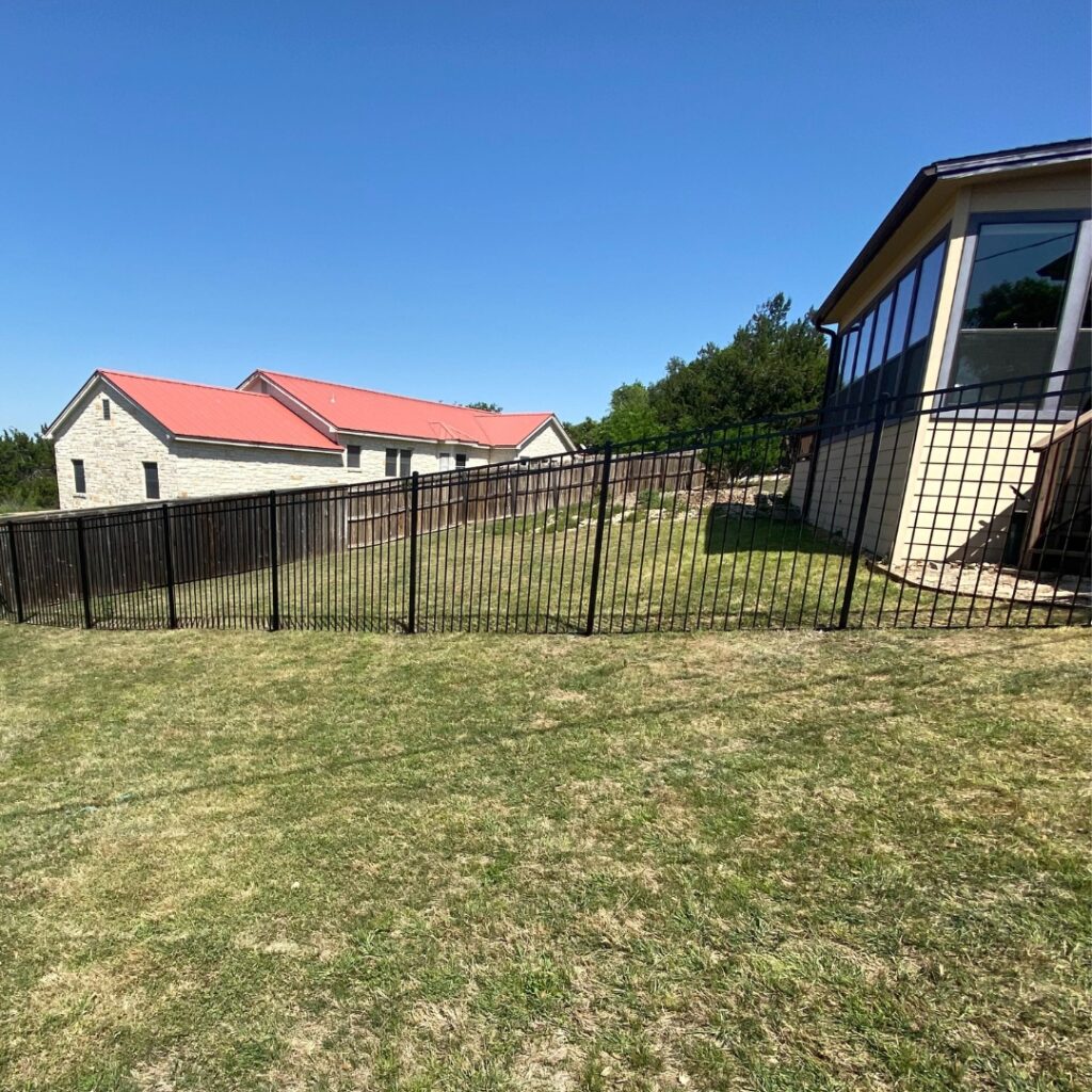 Ornamental garden fence with classic look