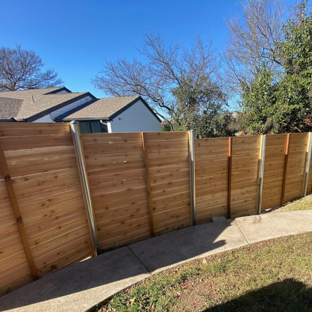 Low-maintenance horizontal fencing solution built for Austin’s climate.