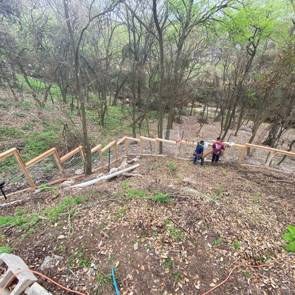 Austin custom fencing with bull panel design