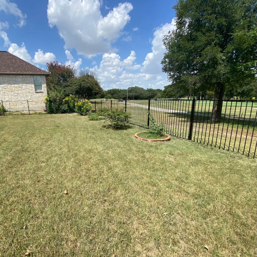 Black ornamental fence with classic design