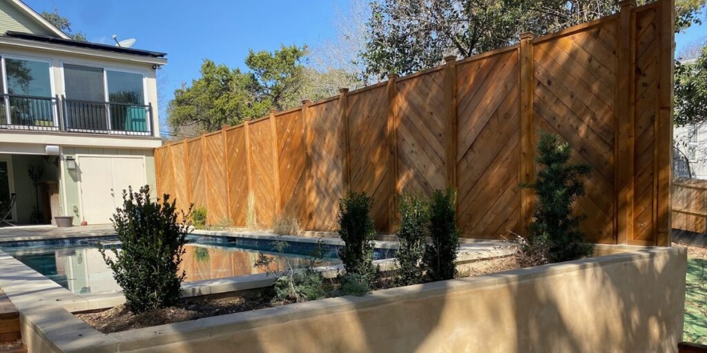 Customized fence built at Austin Texas